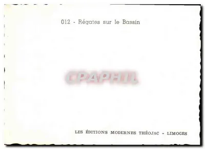 Regatas no Bassin — 012 — Edições Modernas Théojac - Limoges — Verso