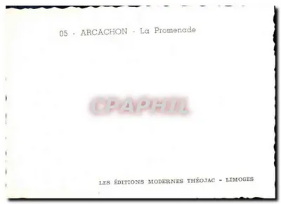 Arcachon — A Promenade — Edições Modernas Théojac, Limoges, n°05 — Verso