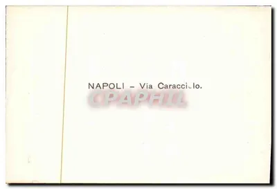 Nápoles - Via Caracciolo — visão da promenade cercada de árvores e pedestres — Verso