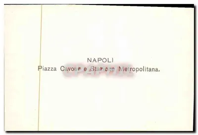 Nápoles — Piazza Cavour e Estação Metropolitana — Verso