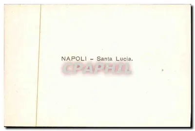 Napoli — Santa Lucia — widok z portu z jachtami i budynkami — Rewers
