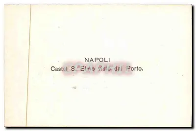 Castel Sant'Elmo widziany z portu — Neapol — wydawca nieznany, numer seryjny nie widoczny — Rewers