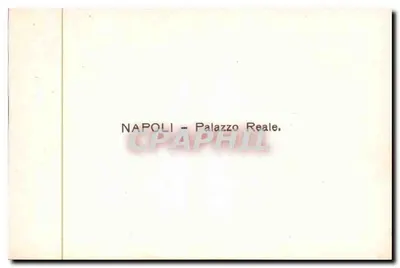 NAPOLI - Pałac Królewski — widok z placu z dwiema statuami jeździeckimi — — Rewers