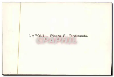 NAPOLI - Piazza S. Ferdinando — widok z placu z budynkami i pieszymi — nieznany wydawca — Rewers