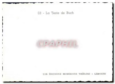 La Teste de Buch — porto de pesca com barcos — Edições Théojac, Limoges — Verso