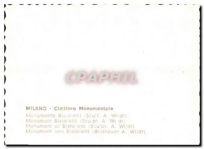 Monument Bistoletti — rzeźbiarz A. Wildt — Mediolan, Cimitero Monumentale — Rewers