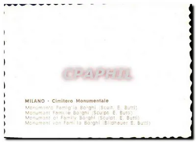 Monument Familia Borghi — Mediolan — Rzeźbiarz E. Butti — Rewers