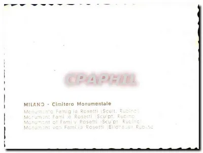 Rodzinny pomnik Rosetti — Cimitero Monumentale, Mediolan — Rzeźba Rubino — Rewers