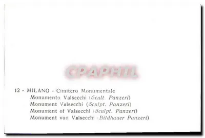 Monument Valsecchi — Cimitero Monumentale, Mediolan — Rzeźbiarz: Panzeri — Rewers