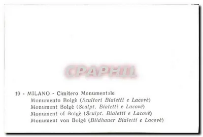 Monument Bolgè — Cimitero Monumentale w Mediolanie — Rzeźbiarze Bialetti i Lacovè — Rewers