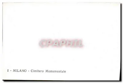 Milano - Cimitero Monumentale — wydawca Graphiti, n° serii I — Rewers