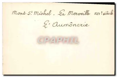 Mont-Saint-Michel — La Merveille — Kościół Aumônerie — XIII wiek — Rewers