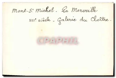 Mont-Saint-Michel — La Merveille — Galerie du Cloître — XIII wiek — Rewers