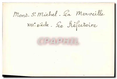 Mont-Saint-Michel - De Wonder - Het Refectoire — 13e eeuw — Achterkant