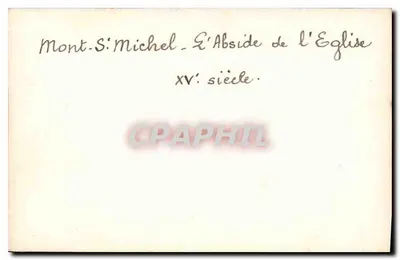 Monte-São-Miguel — A Abside da Igreja — Século XV — Verso