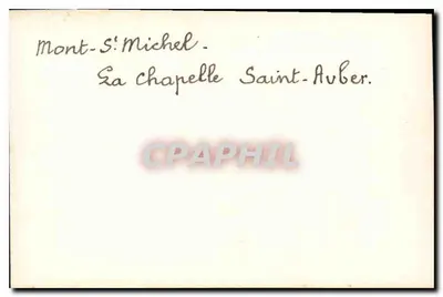 Mont-Saint-Michel — Krypta św. Auberta — wydawca nieznany, nr 20 — Rewers