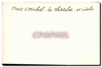 Monte Santo-Michel — O Châtelet — Século XVII — Verso