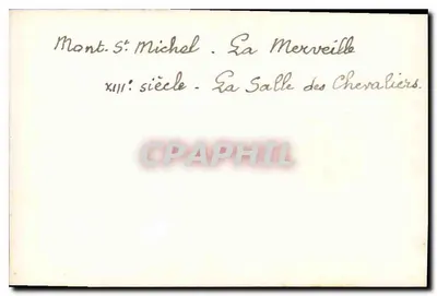 Mont-Saint-Michel — Sala dos Cavaleiros — n°9 — Verso