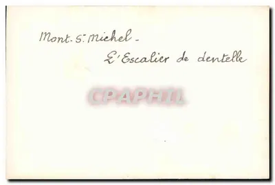Monte Santo Michel — A Escada de Arame — Verso