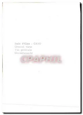 Cavo - Panorama — widok z lotu ptaka wioski nadmorskiej — Isola d'Elba — Rewers
