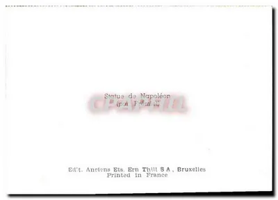Statua Napoleona — (przez Frémiet) — Anciens Ets. Ern Thill SA, Bruksela — Rewers