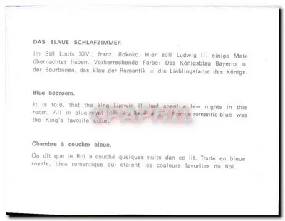 Quarto de dormir — estilo Luís XIV — Schloss Herrenchiemsee — Verso