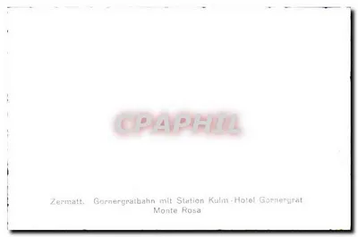 Zermatt — Gornergratbahn con stazione Kulm e hotel Gornergrat — Verso