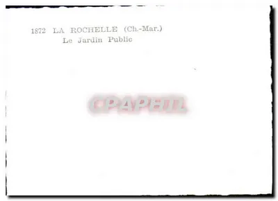 O Jardim Público — La Rochelle (Ch-Mar.) — 1872 — Verso