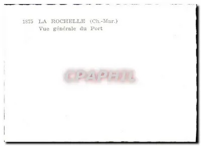 La Rochelle — Vista general del puerto — 1875 — Reverso