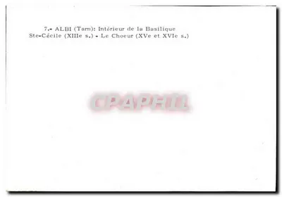Albi (Tarn) — Wnętrze Bazyliki Ste-Cécile — XIII w. / XV i XVI w. — Rewers