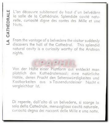 Cattedrale della Grotta della Caverna — vista interna — editore non visibile — Verso