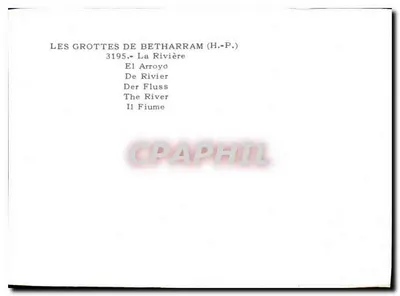 Jaskinie Betharram — wycieczka łódką — H.P. n°3195 — Rewers