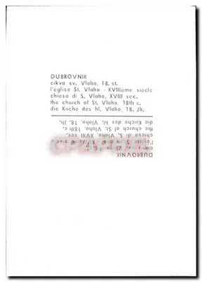 Igreja de São Vlaho — Dubrovnik — século XVIII — Verso
