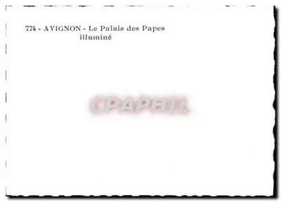 Avignon - O Palácio dos Papas iluminado — série 774 — Verso
