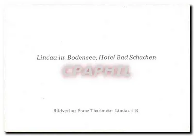 Lindau no Lago de Constança — ilha de Lindau com montanhas no fundo — Bildverlag Franz Thorbecke, Lindau i B — Verso