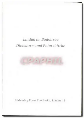 Lindau no Lago de Constança — Diebstorm e Igreja de São Pedro — Bildverlag Franz Thorbecke, Lindau i.B. — Verso