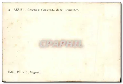 Assisi — Kościół i Klasztor Świętego Franciszka — Wydawnictwo L. Vignati — Rewers