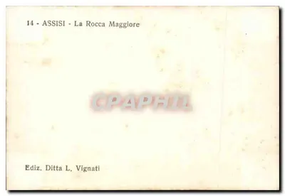 Assisi — La Rocca Maggiore — Ediz. Ditta L. Vignati — Achterkant