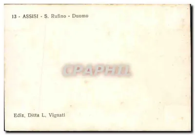 Assisi - S. Rufino - Duomo — wydawca L. Vignati, nr 13 — Rewers