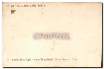 Pisa - S. Maria della Spina — editor G. Barsanti e figli — Verso