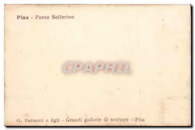 Pisa - Ponte Solferino — G. Barsanti e figli - Grandi gallerie di sculture — Verso