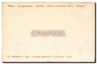 Pise - Camposanto - Cortile - Część wschodnia (Giov. Pisano) — Rewers