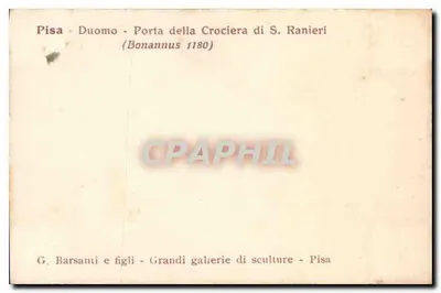 Pizy — Duomo — Porta della Crociera di S. Ranieri (Bonannus 1180) — Rewers
