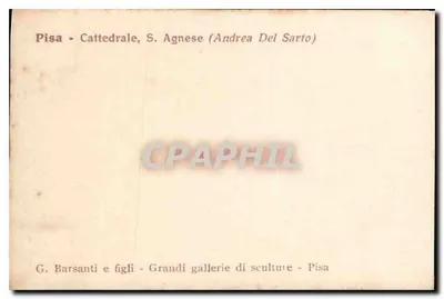 Piza - Katedra, Święta Agnieszka (Andrea Del Sarto) — Rewers