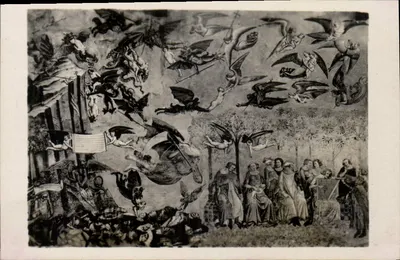 Pisa - Camposanto - Il Trionfo della Morte - parte esquerda - Andrea Orcagna
