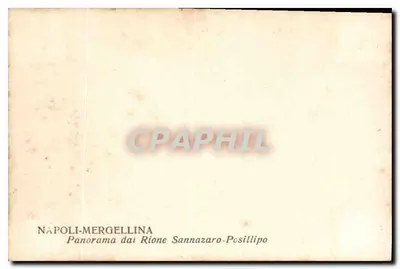 Napoli-Mergellina — Panorama dzielnicy Sannazaro-Posillipo — wydawca nieznany — Rewers