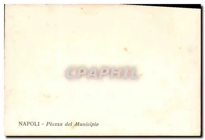 NAPOLI - Piazza del Municipio — widok placu z monumentem konnym i samochodami z epoki — wydawca nieznany — Rewers