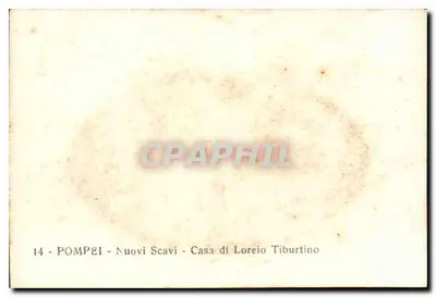 Pompej — Nowe wykopaliska — Casa di Loreio Tiburtino — wydawca nieznany, nr 14 — Rewers