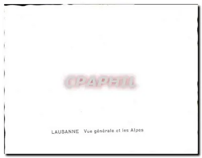 Lausana — Vista geral e as Alpes — Verso