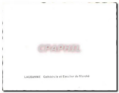 Lausanne — Katedra i schody rynku — Rewers